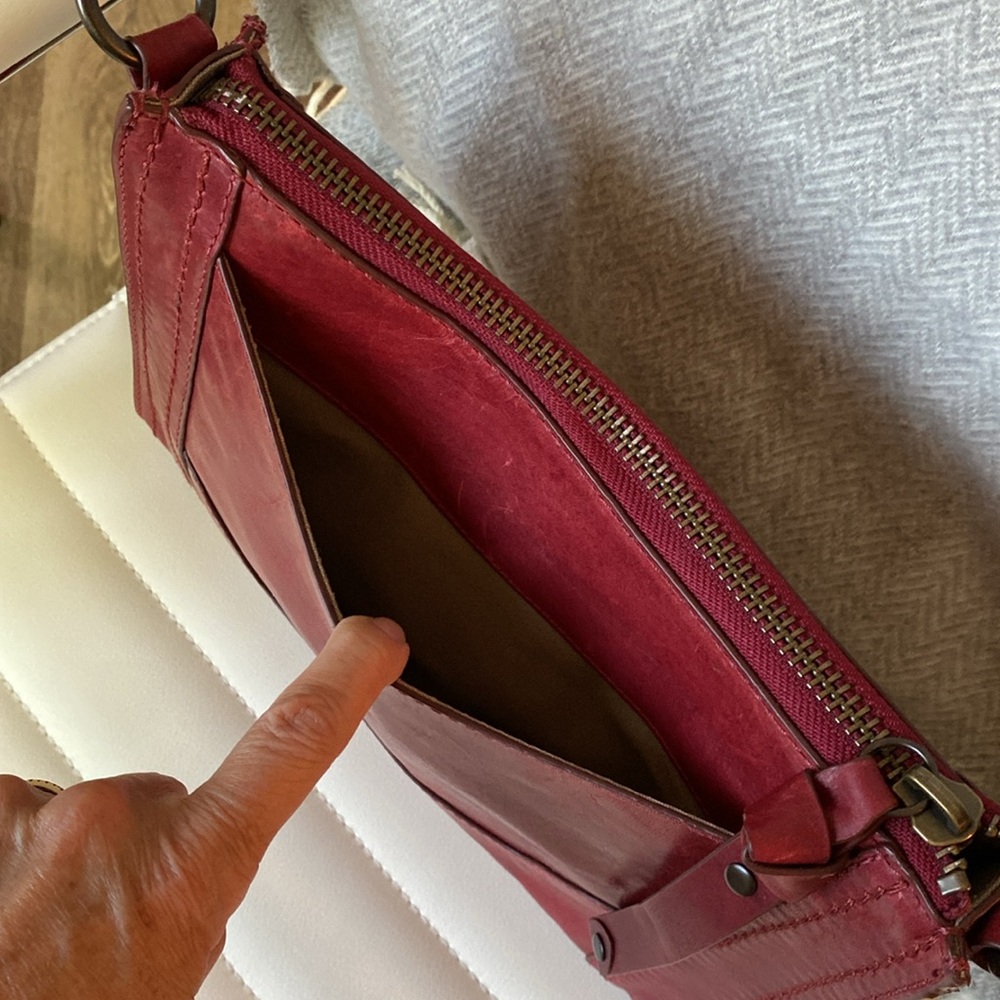Frye Red Leather Crossbody Bag - Picture 4 of 13
